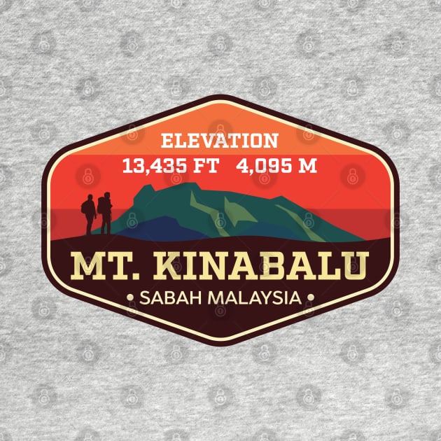 Mount Kinabalu - Sabah Malaysia - Mountain Climbing Badge by TGKelly